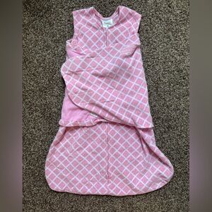 Halo sleep sack swaddle small pink fleece 3 - 6 months 13 to 18 lbs
